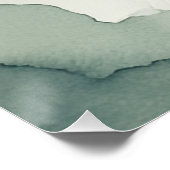 ジャパンディウォーターカラーフローラアートプリント | ポスター (コーナー)