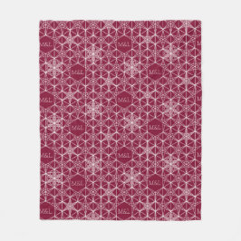 ジャパンディスタイルスノーフレーク フリースブランケット