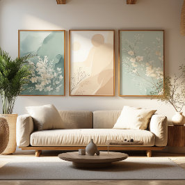 ジャパンディセージグリーンフローラアート | ゼンウォールプリントセット