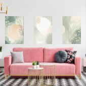 ジャパンディセージグリーンフローラウォールアートセット | プリント (リビング)