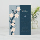 ジャパンディブルーさくらんぼ結婚ブロッサム 招待状 (スタンド正面)