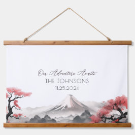 ジャパンディマウンテンウォーター結婚カラーズゲストブック 吊り下げ型タペストリー