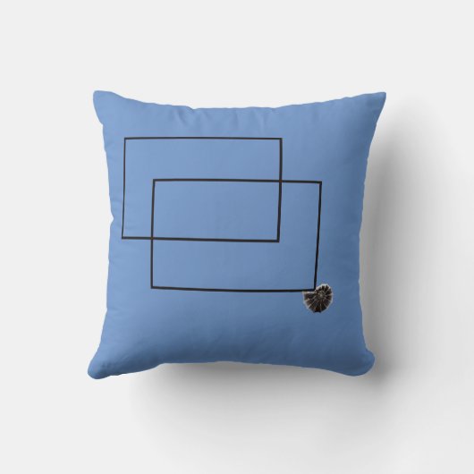 ジャパンディ海の生活コースタルブルー中性モノクロ クッション (裏面)