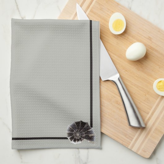 ジャパンディ海生活沿岸ベージュニュートラルモノクロ キッチンタオル (四つ折り)