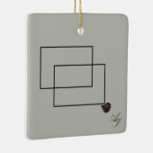 ジャパンディ海生活沿岸ベージュニュートラルモノクロ セラミックオーナメント (右)