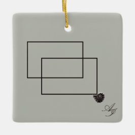 ジャパンディ海生活沿岸ベージュニュートラルモノクロ セラミックオーナメント