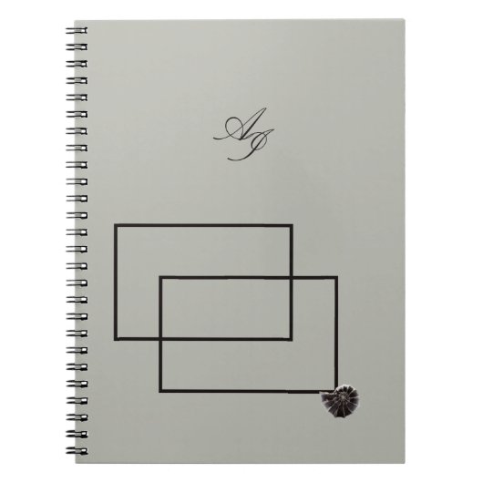 ジャパンディ海生活沿岸ベージュニュートラルモノクロ ノートブック (正面)