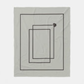 ジャパンディ海生活沿岸ベージュニュートラルモノクロ フリースブランケット (正面)