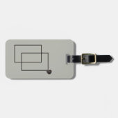 ジャパンディ海生活沿岸ベージュニュートラルモノクロ ラゲッジタグ (正面横)