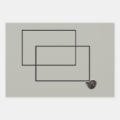 ジャパンディ海生活沿岸ベージュニュートラルモノクロ ラッピングペーパーシート (正面)