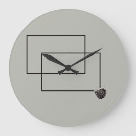 ジャパンディ海生活沿岸ベージュニュートラルモノクロ ラージ壁時計