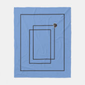 ジャパンディ海辺の青いベッドルームの装飾 フリースブランケット (正面)