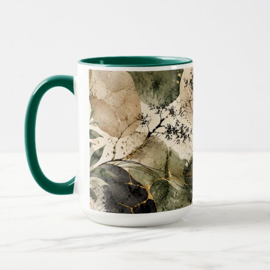 ジャパンディ苔石の朝のコーヒーマグ アエステティック マグカップ (左)