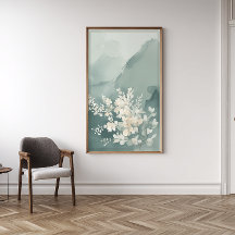 ジャパンディ サージブルー 抽象画 ウォールアート プリント