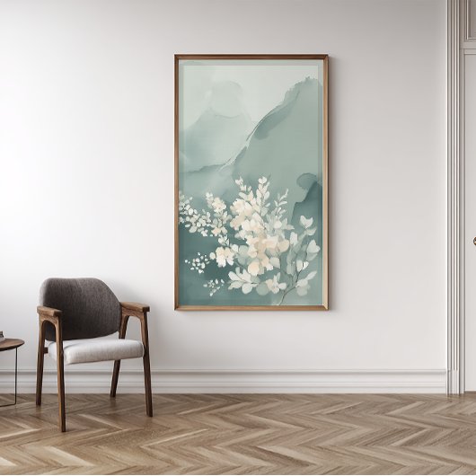 ジャパンディ サージブルー 抽象画 ウォールアート プリント