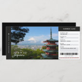 ジャパントリップボーディングパストラベルバケーションチケット (正面/裏面)