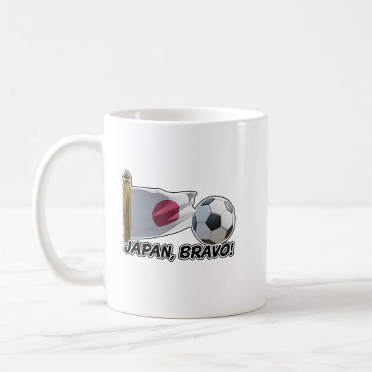 ジャパン、ブラボー!サッカー応援グッズ コーヒーマグカップ (左)
