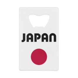ジャパン 大きな赤い点のライトカラー クレジットカード栓抜き