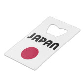 ジャパン 大きな赤い点のライトカラー クレジットカード栓抜き (裏面アングル)