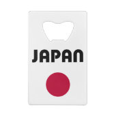 ジャパン 大きな赤い点のライトカラー クレジットカード栓抜き (裏面)