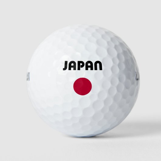 ジャパン 大きな赤い点のライトカラー ゴルフボール (正面)
