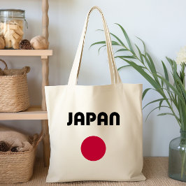 ジャパン 大きな赤い点のライトカラー トートバッグ