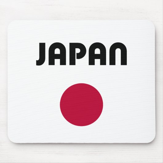 ジャパン 大きな赤い点のライトカラー マウスパッド (正面)