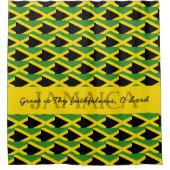 ジャパーソナライズされたマイカ国旗 シャワーカーテン (正面)