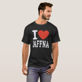 ジャフナ市ハートグラフィックお土産旅行 Tシャツ (正面フル)