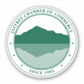 ジャフリー商工会議所クラシック丸ステッカー シール (正面)