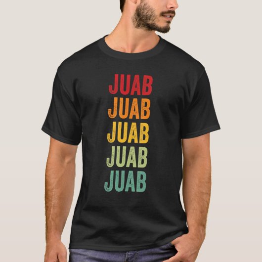 ジャブカウンティユタレインボー文字デザイン Tシャツ (正面)
