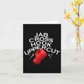 ジャブクロスフックアッパーカットボクサーおもしろいボクシングトレーニン カード (黄色い花)
