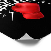 ジャブクロスフックアッパーカットボクサーおもしろいボクシングトレーニン ポスター (角)