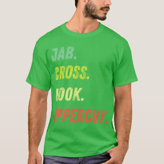 ジャブ・クロス・フック・アッパーカット ユニセックス レトロ Tシャツ