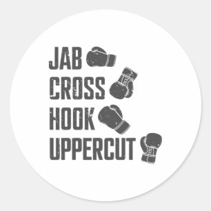 ジャブ・クロス・フック・アッパーカット 楽しいボクシング コーチ トレーニング ラウンドシール