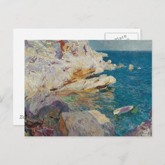 ジャベアと白船のホアキンソロラの岩 ポストカード (正面/裏面)