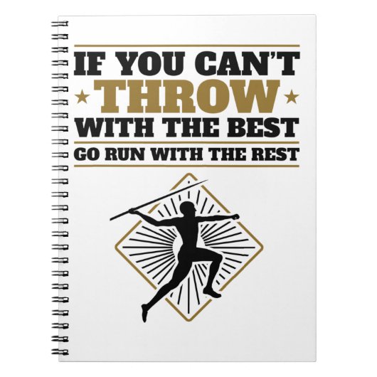 ジャベリンおもしろいスロワー投最高のげ ノートブック (正面)