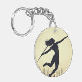 ジャベリン投げ女 キーホルダー (正面左)