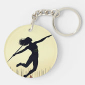 ジャベリン投げ女 キーホルダー (裏面)