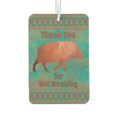 ジャベリーナコッパーティール（緑がかった色）カラーパーソナライズされた カーエアーフレッシュナー (裏面)