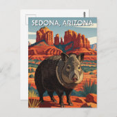 ジャベリーナセドナアリゾナ旅行垂直 ポストカード (正面/裏面)