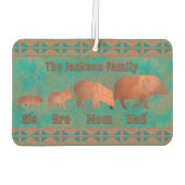 ジャベリーナファミリーフルカスタマイズ可能デザイン カーエアーフレッシュナー (裏面)