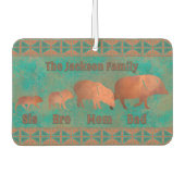 ジャベリーナファミリーフルカスタマイズ可能デザイン カーエアーフレッシュナー (正面)