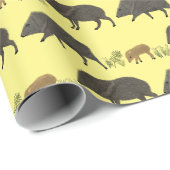 ジャベリーナファミリーポートレート砂漠の動物パターン ラッピングペーパー (ロールコーナー)