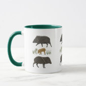 ジャベリーナファミリーポートレート砂漠の動物 マグカップ (左)