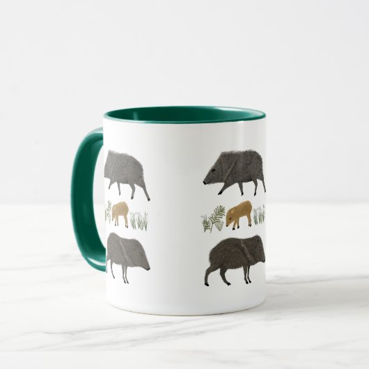 ジャベリーナファミリーポートレート砂漠の動物 マグカップ (正面左)