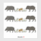 ジャベリーナファミリーポートレート色鉛筆アートセット シール (シート)