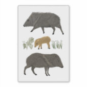 ジャベリーナファミリーポートレート色鉛筆アート シール (正面)