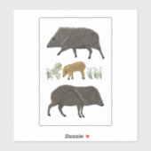 ジャベリーナファミリーポートレート色鉛筆アート シール (シート)