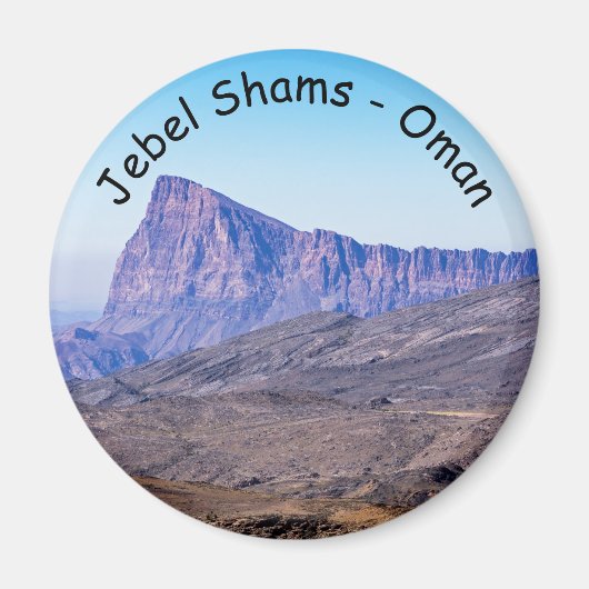 ジャベル・シャムス近くの山 - オマーン マグネット (正面)